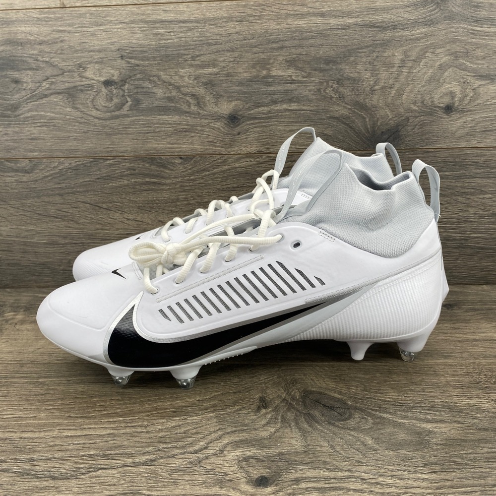 Nike Vapor Edge Pro 360 2 Men Size 15.5 White Silver Football Cleats FJ7023-101